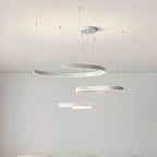 Modern Ring LED Pendant Light in Black or White