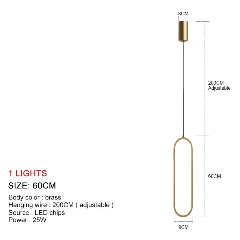 ثريا LED من DecorBites™: مصابيح متدلية حديثة لغرفة المعيشة وغرفة الطعام لديكور المنزل