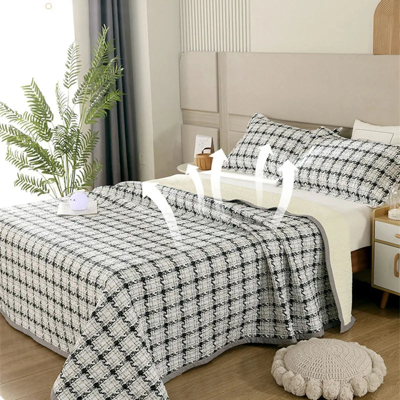 DecorBites™ Cotton Double Bedspread Set with Floral Design for Healthy Home Bed Decor