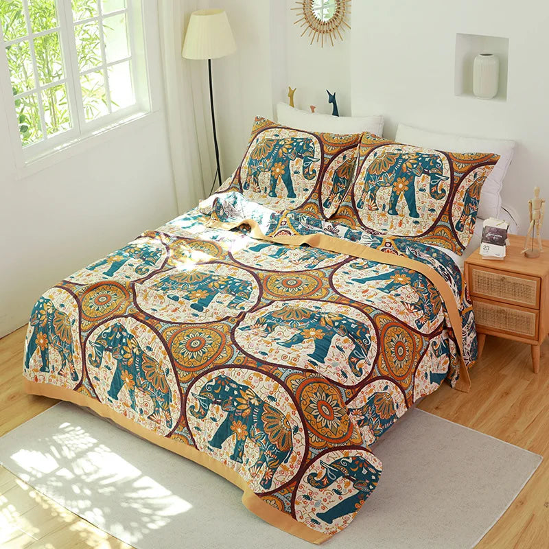 Couverture Serviette en Gaze de Coton DecorBites™ - Jacquard Double Face Teint en Fil pour Adultes et Enfants