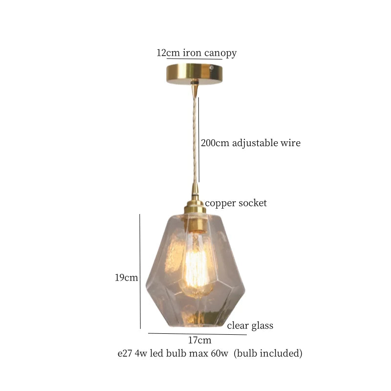 DecorBites™ Glass Pleats LED Pendant Lights for Home and Commercial Spaces