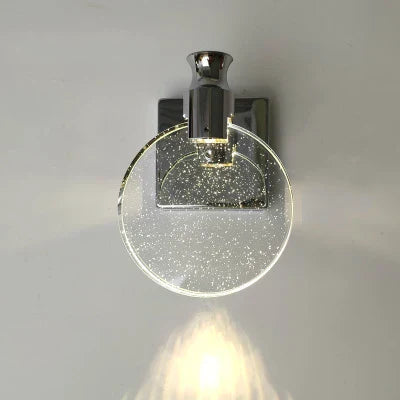 DecorBites™ Crystal Glass Gold LED Wall Lamp for Modern Luxury Lighting in Living Bedroom Bedside Aisle