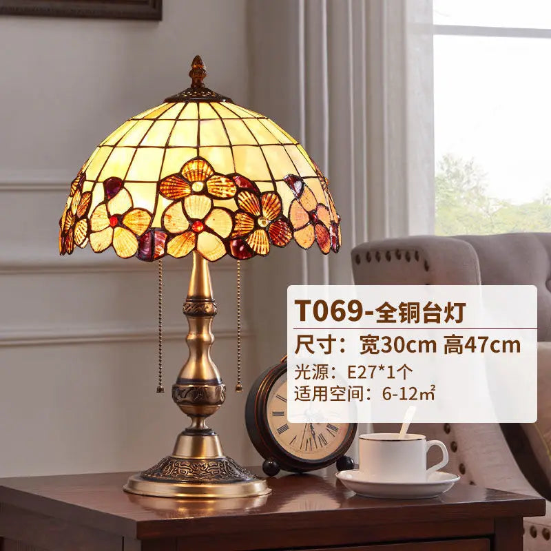 مصباح مكتبي من النحاس الفاخر DecorBites™ لغرفة النوم، مصباح أرضي لغرفة المعيشة، إضاءة LED للدراسة