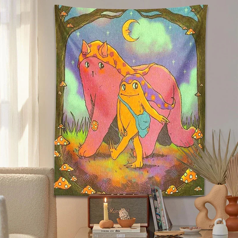 سجادة DecorBites™ الجدارية ماندالا "كوتاجكور فروج" لديكور غرف الفتيات والسكن الجامعي