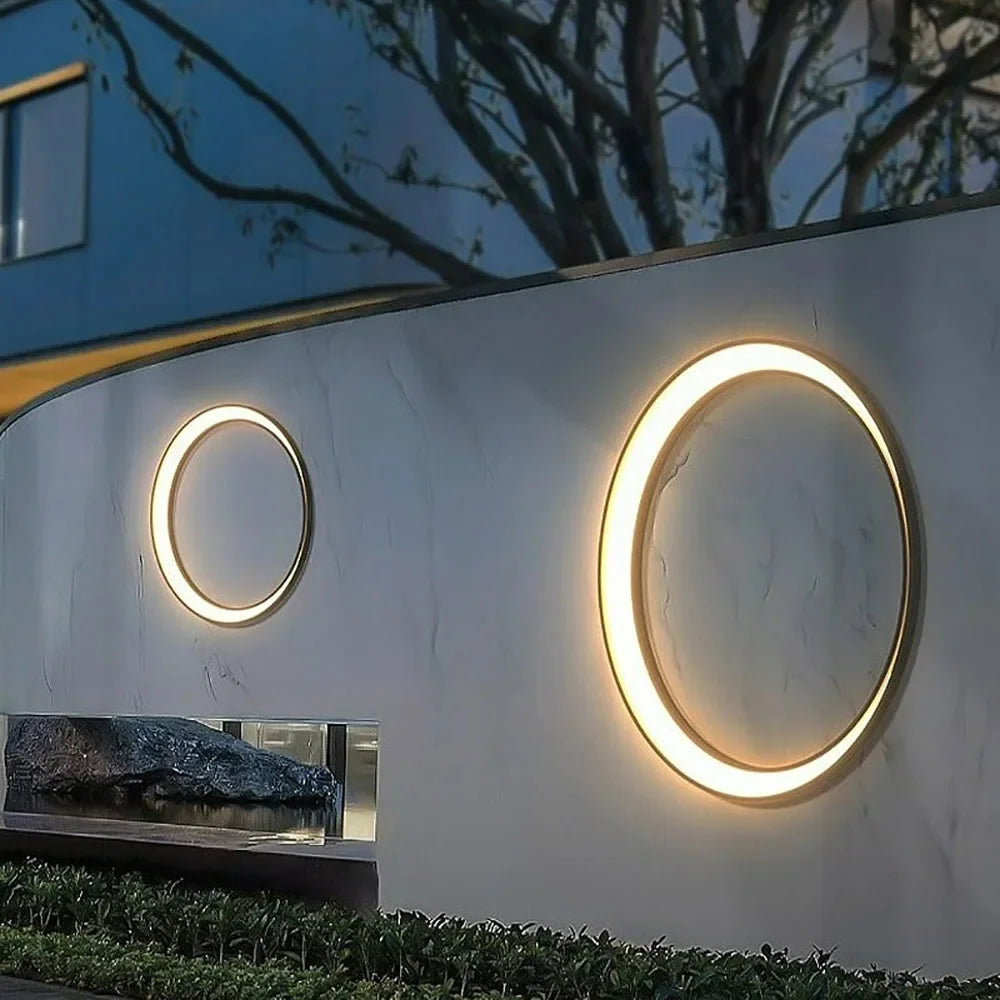 DecorBites™ Elegant Curved LED Outdoor Wall Lamp for Garden and Courtyard