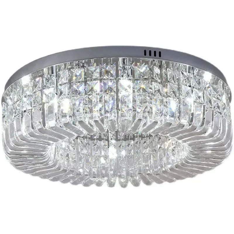 Lustre suspendu en cristal doré DecorBites™ pour éclairage de salle à manger moderne