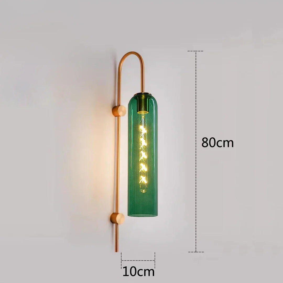 DecorBites™ Green Glass Nordic Pendant Light E27 Suspension Fixture for Living and Bedroom