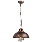 Vintage Black Metal Dome Pendant Light
