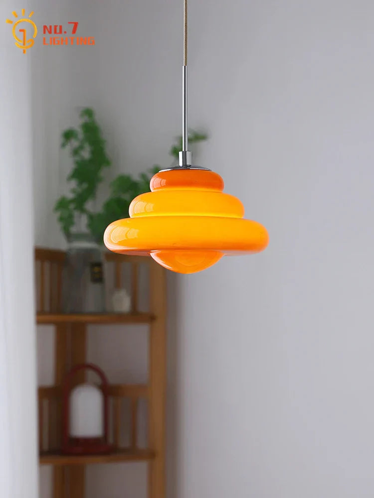 DecorBites™ Cream Glass Pendant Lights LED G9 for Girl's Room & Kitchen