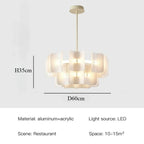 White Wabi Sabi Acrylic Pendant Chandelier