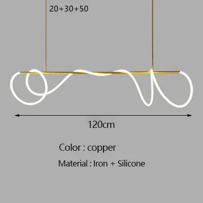 DecorBites™ Gold Minimalist LED Pendant Lights for Kitchen Dining Room