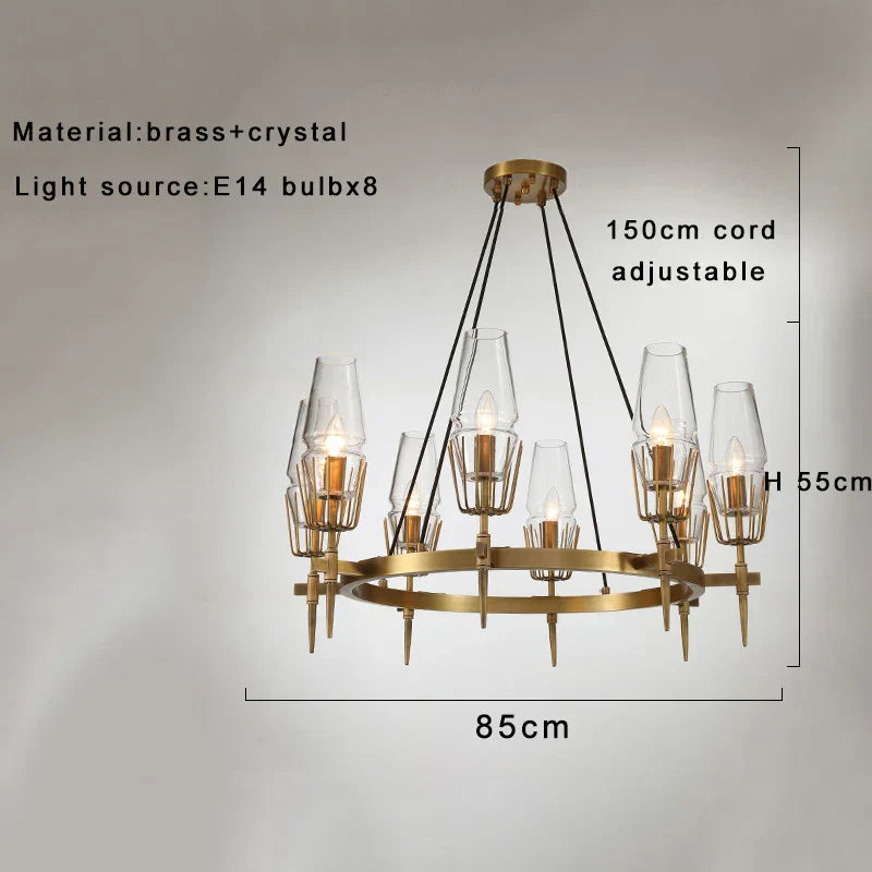 DecorBites™ Crystal Bronze Pendant Lamp for Dining Room LED Dimmable Lighting