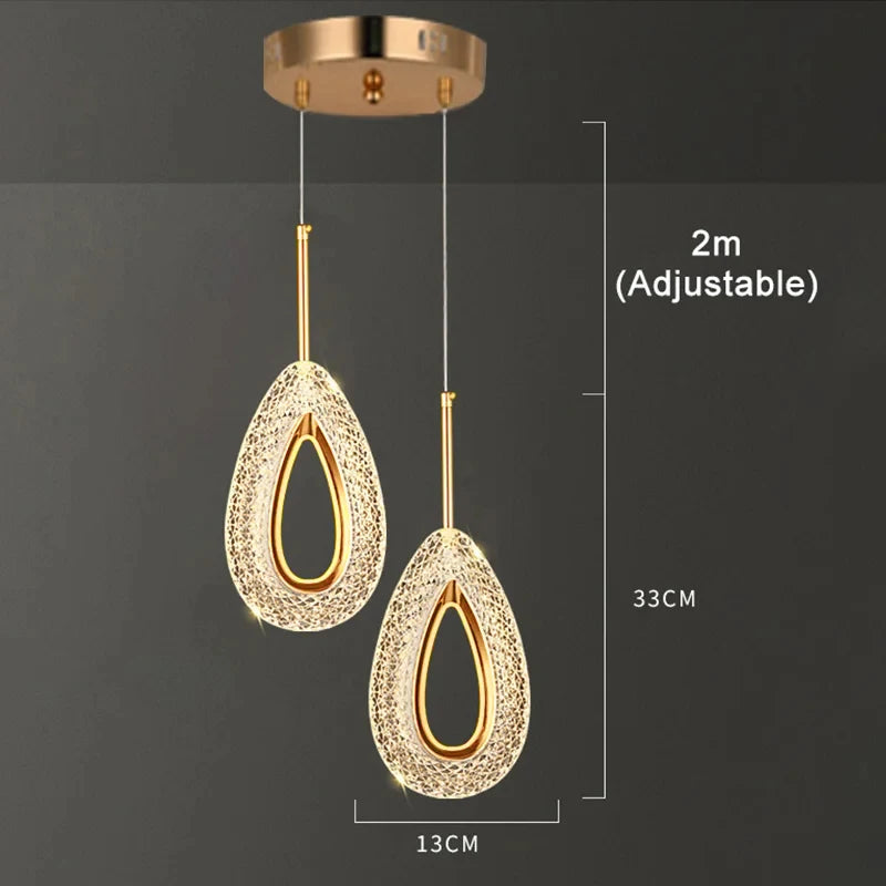 Nordic Ring LED Pendant Light in Iron, Aluminum & Acrylic
