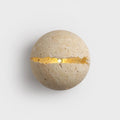 DecorBites™ Dino Egg Stone Wall Lamp Yellow Travertine Hemisphere LED Sconce