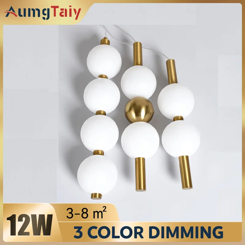 Nordic Gold 4-Globe Metal Pendant Light