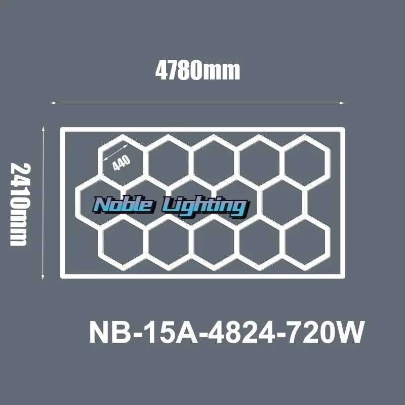 DecorBites™ Hexagon LED Ceiling Light for Barbershop and Garage Hair Salon