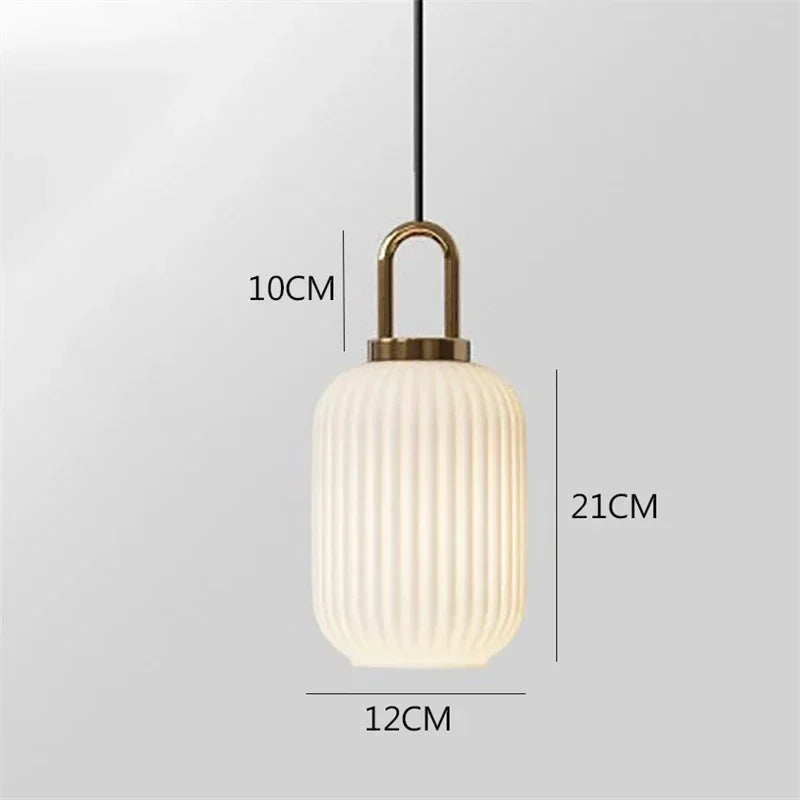 فوانيس زجاجية معلقة بخطوط إضاءة LED من DecorBites™ لديكور منزلي أنيق داخلي