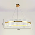 DecorBites™ Crystal LED Circle Pendant Chandelier for Living Room Kitchen Decor