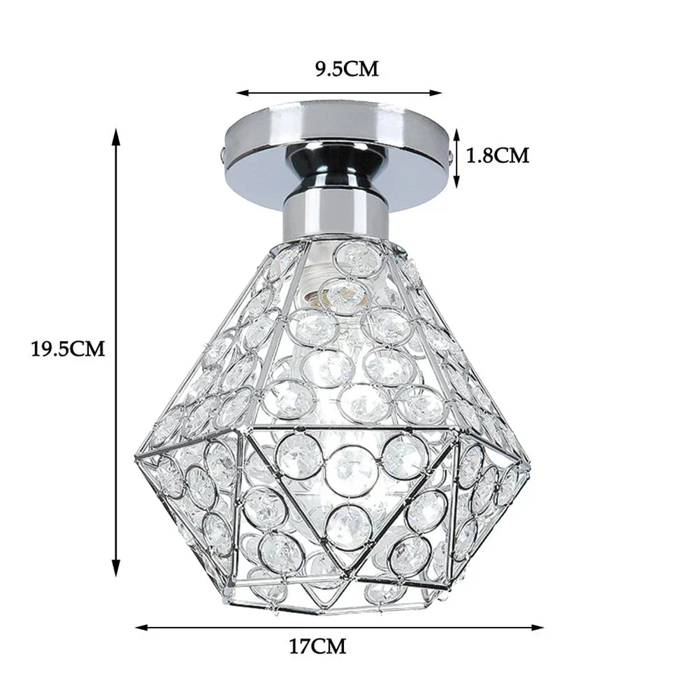 DecorBites™ Glass Crystal LED Ceiling Chandelier for Home Decor