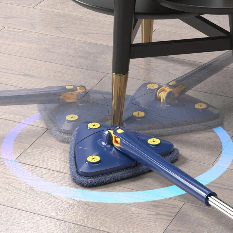 DecorBites™ 360 Rotating Telescopic Triangle Floor Mop & Window Squeegee
