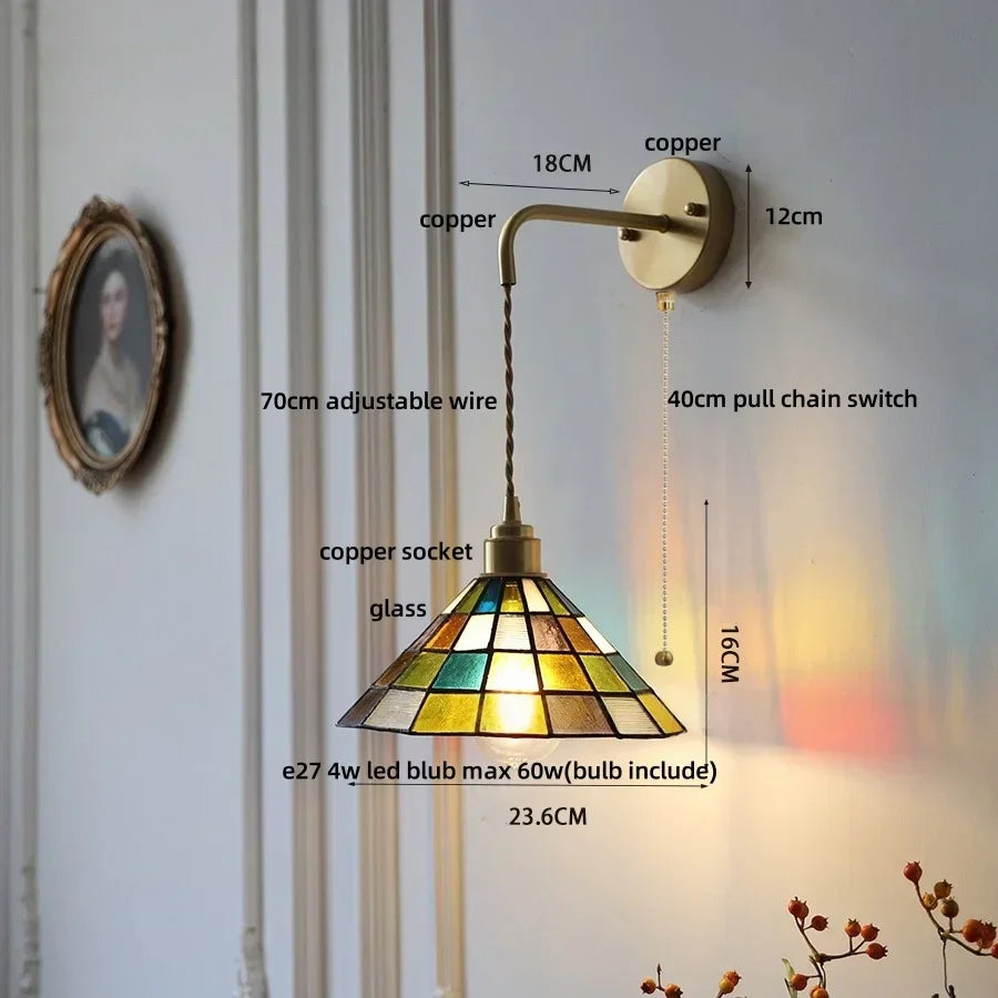 DecorBites™ Clear Flower Acrylic LED Wall Lamp: Copper Modern Nordic Stair Light