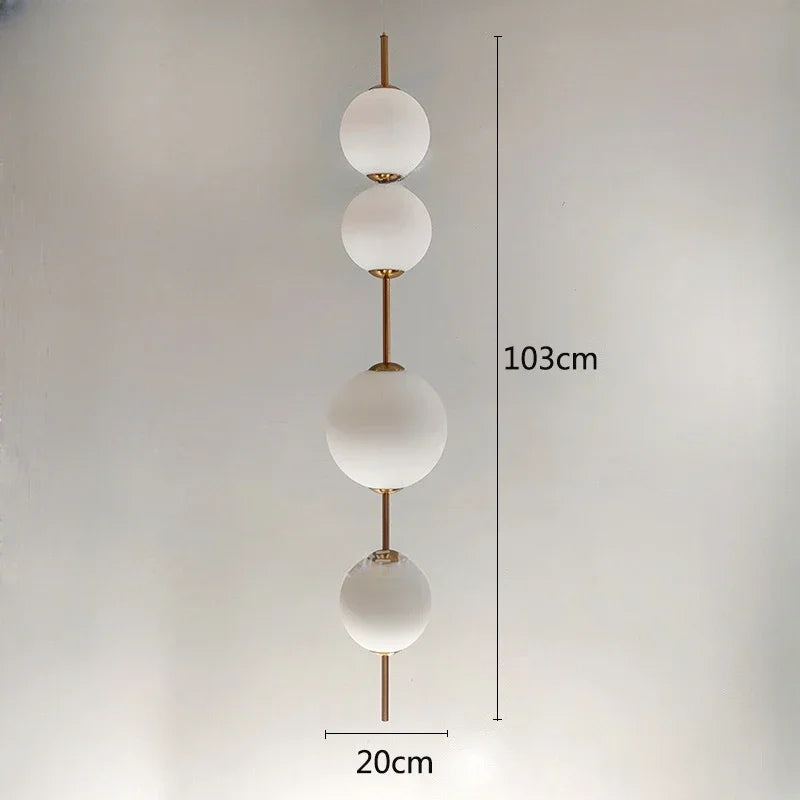 مصباح قلادة زجاجي كروي LED من DecorBites™ للمطاعم الحديثة والمقاهي وغرف النوم والمطابخ
