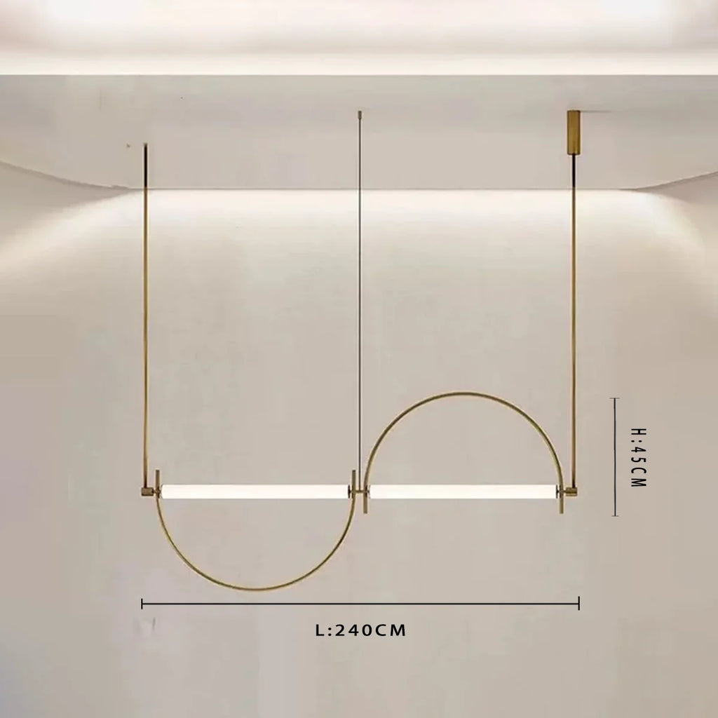 Minimalist Chrome Alloy LED Pendant Light