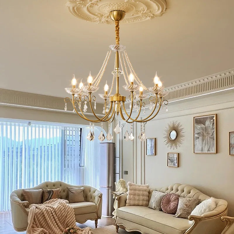 ثريا DecorBites™ الكريستالية بإضاءة LED لغرفة المعيشة، إضاءة فاخرة، مصباح معلق E14