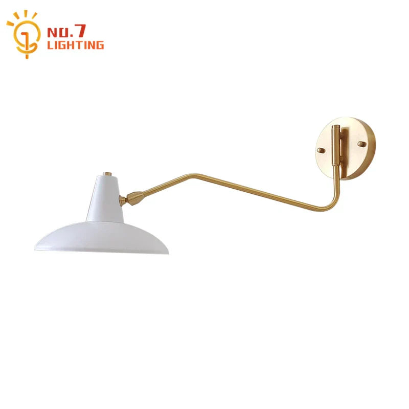 DecorBites™ Copper Swing Arm Wall Lamp LED E27 Retro Telescopic Bedside Living Room