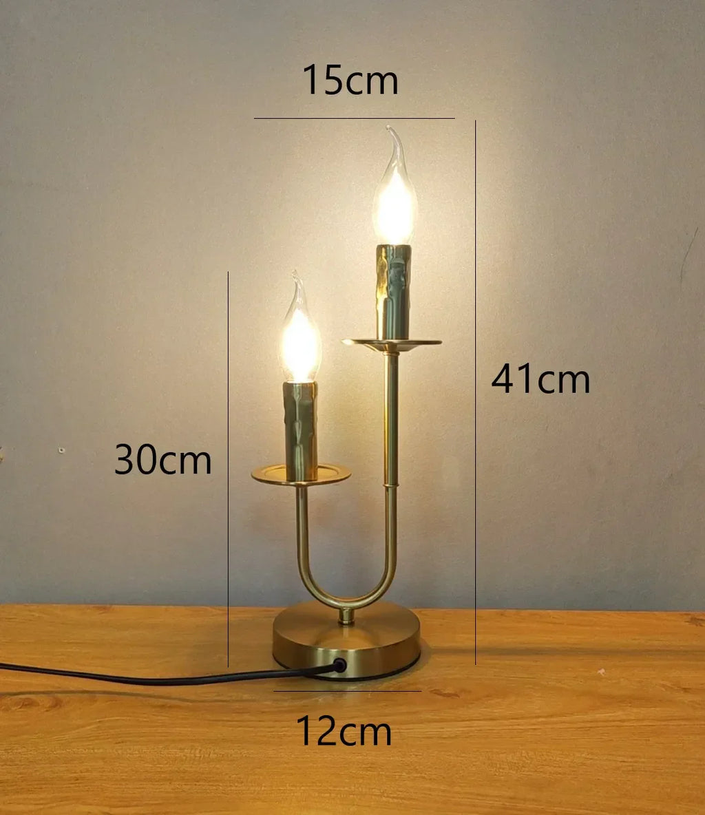 Lampadaire industriel rétro DecorBites™ avec bougie pour salon, chambre à coucher et bureau