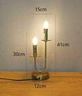 Lampadaire industriel rétro DecorBites™ avec bougie pour salon, chambre à coucher et bureau