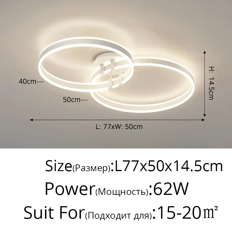 Lustres en acrylique LED DecorBites™ avec éclairage vers le haut/vers le bas pour salon, chambre et décoration intérieure