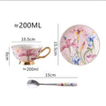 DecorBites™ Lily Flower Tea Set with Spoon - High-end Porcelain Cup Saucer Mug