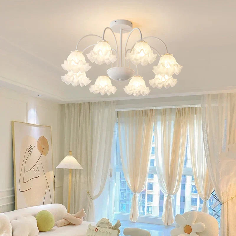 DecorBites™ 2024 Modern Green White Chandelier Ceiling Hanging Lamp for Living Room Dining Bedroom