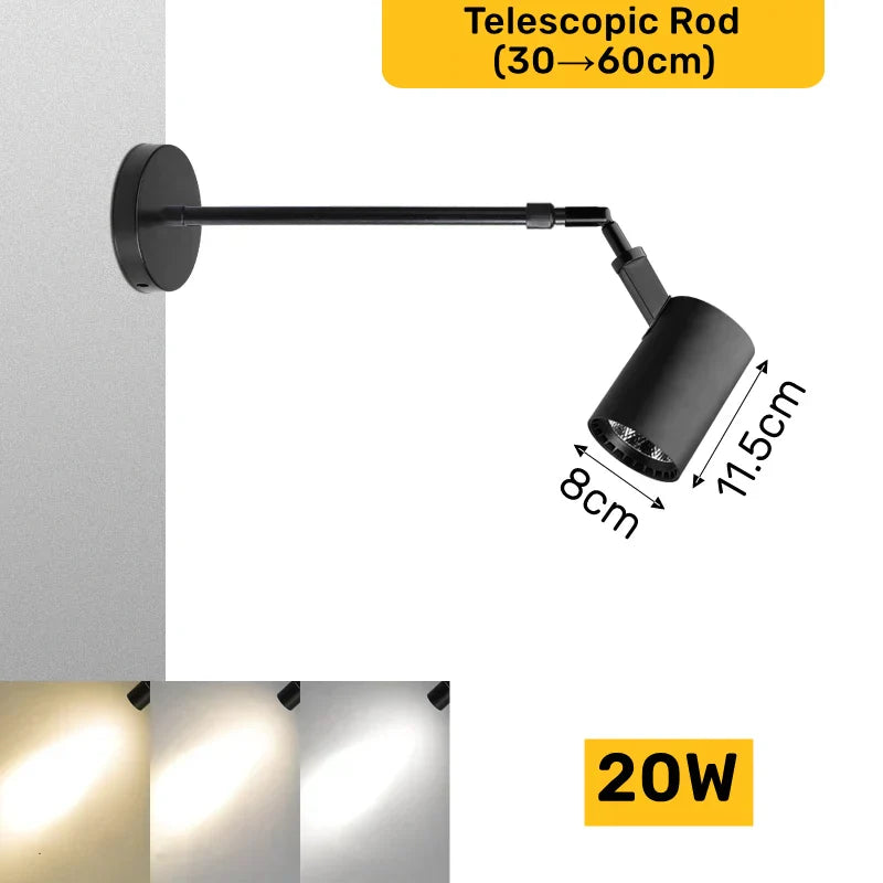 DecorBites™ Adjustable LED Wall Lamp for Modern Industrial Living Room, Bedroom & Gallery