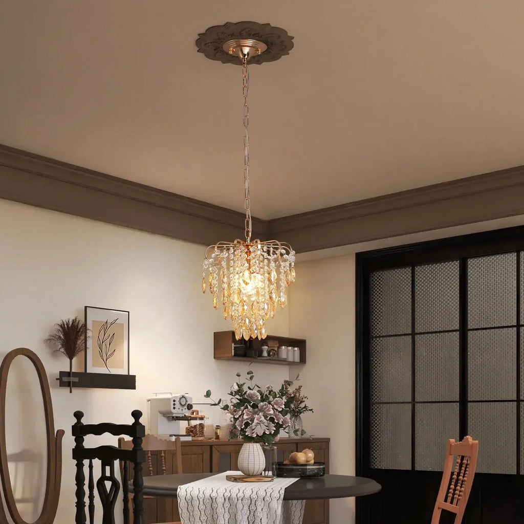 DecorBites™ Crystal Led Pendant Light Modern Chandelier Ceiling Lamp for Living Room
