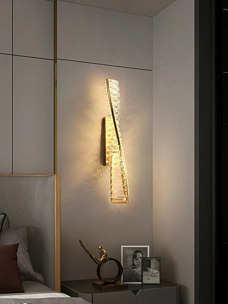 DecorBites™ Crystal Wall Sconce for Bedroom & Living Room Decor