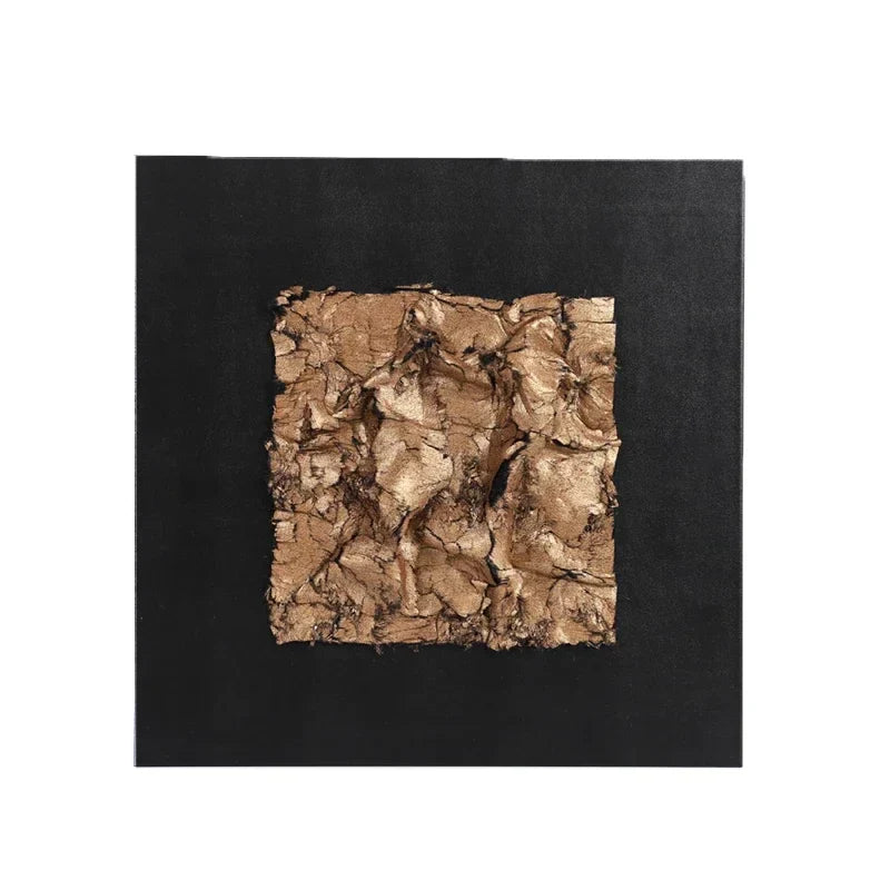 DecorBites™ Gilded Fabric Hanging Painting Abstract Artwork Modern Relief Wall Picture