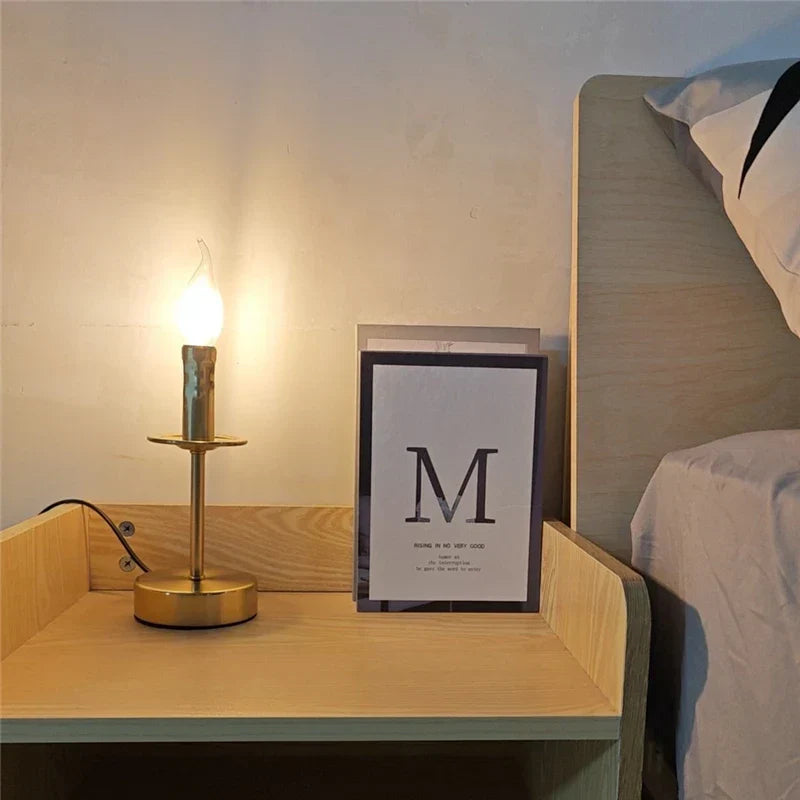 Lampadaire industriel rétro DecorBites™ avec bougie pour salon, chambre à coucher et bureau