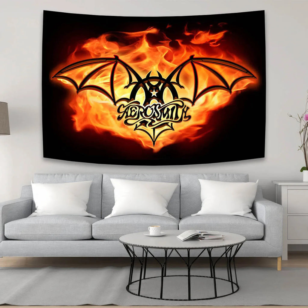 DecorBites™ Aerosmith Band Tapestry Room Decor Art Flag Bohemia Aesthetic Wall Hanging