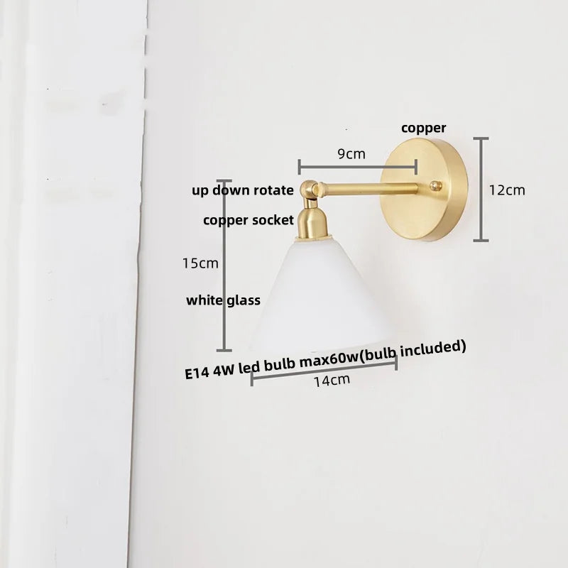 DecorBites™ Clear Glass LED Wall Lights with Pull Chain Switch.