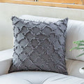 DecorBites™ Cotton Diamond Cushion Cover in Mustard Orange Beige for Living Room Sofa Bed