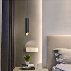 Nordic Long Tube Dimmable Pendant Light White Aluminum
