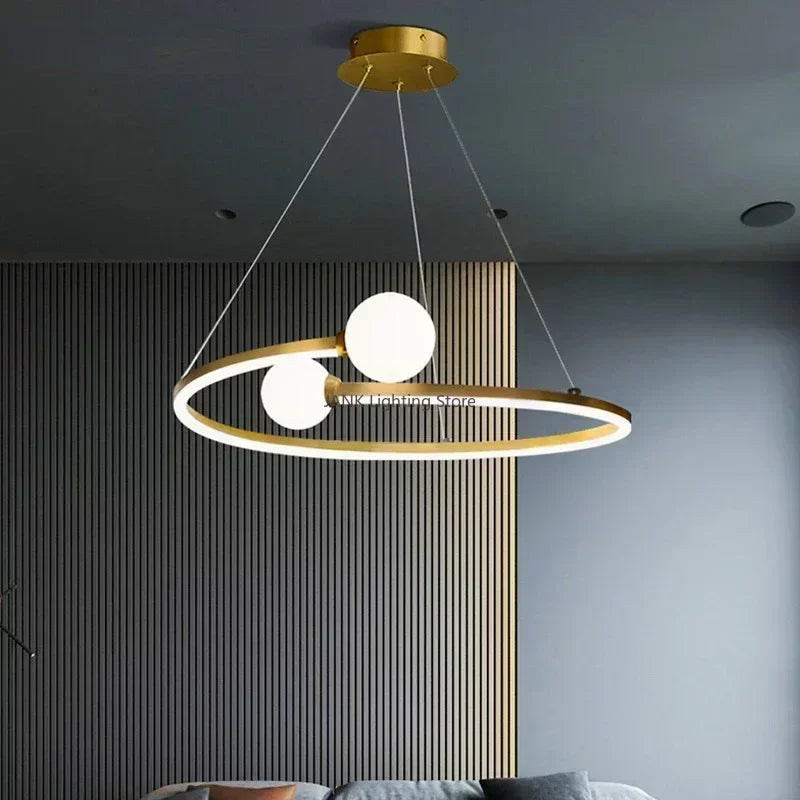 ثريا إضاءة LED حديدية DecorBites™، مثالية لغرفة المعيشة، المطعم، غرفة الدراسة، المطبخ، المرآب