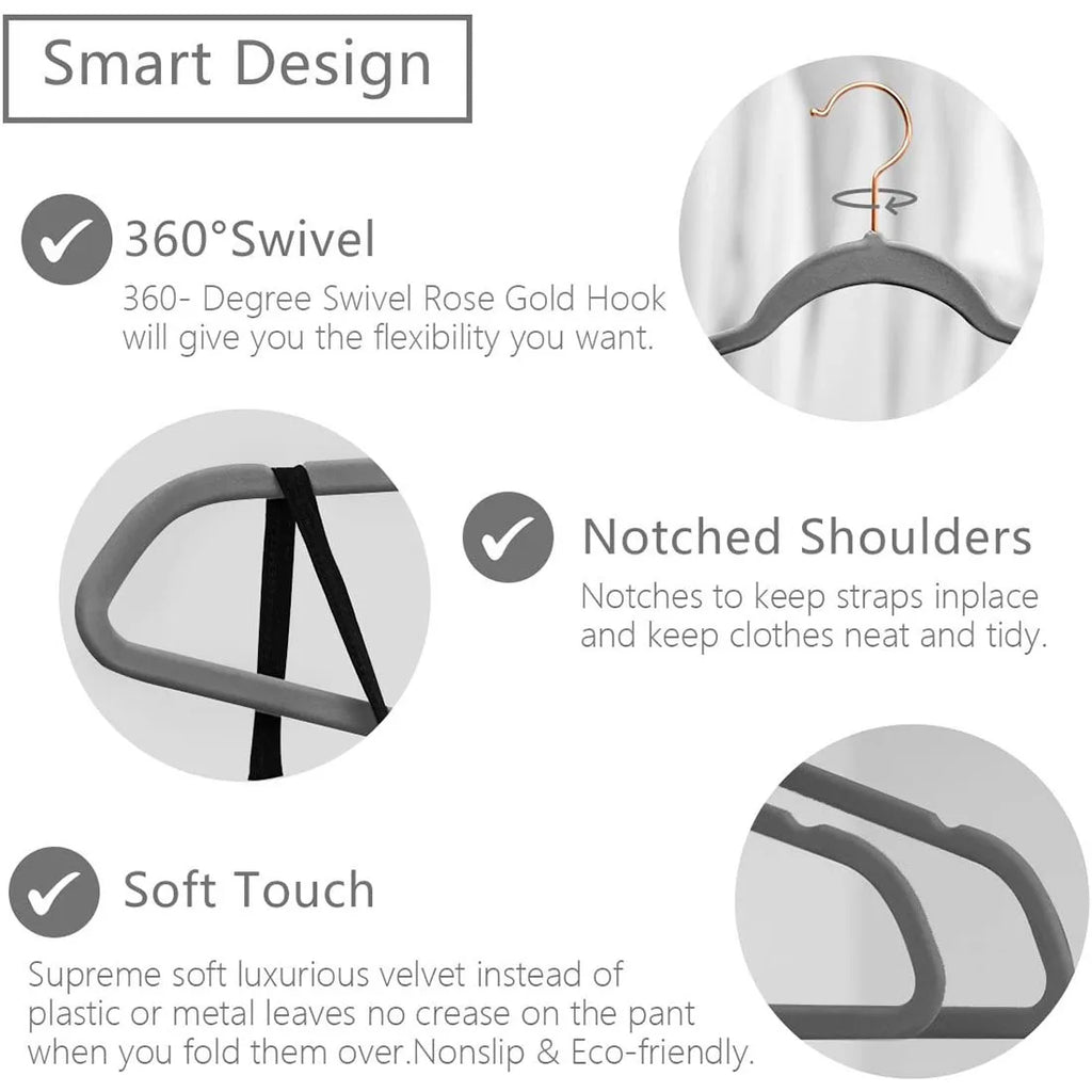 DecorBites™ 45CM Flocking Hanger: Non-Slip Velvet Trousers Rack for Clothing Store