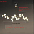DecorBites™ Glass Balls LED Chandelier: Molecular Living Decoration, Modern Branches Pendant Lighting Fixtures.