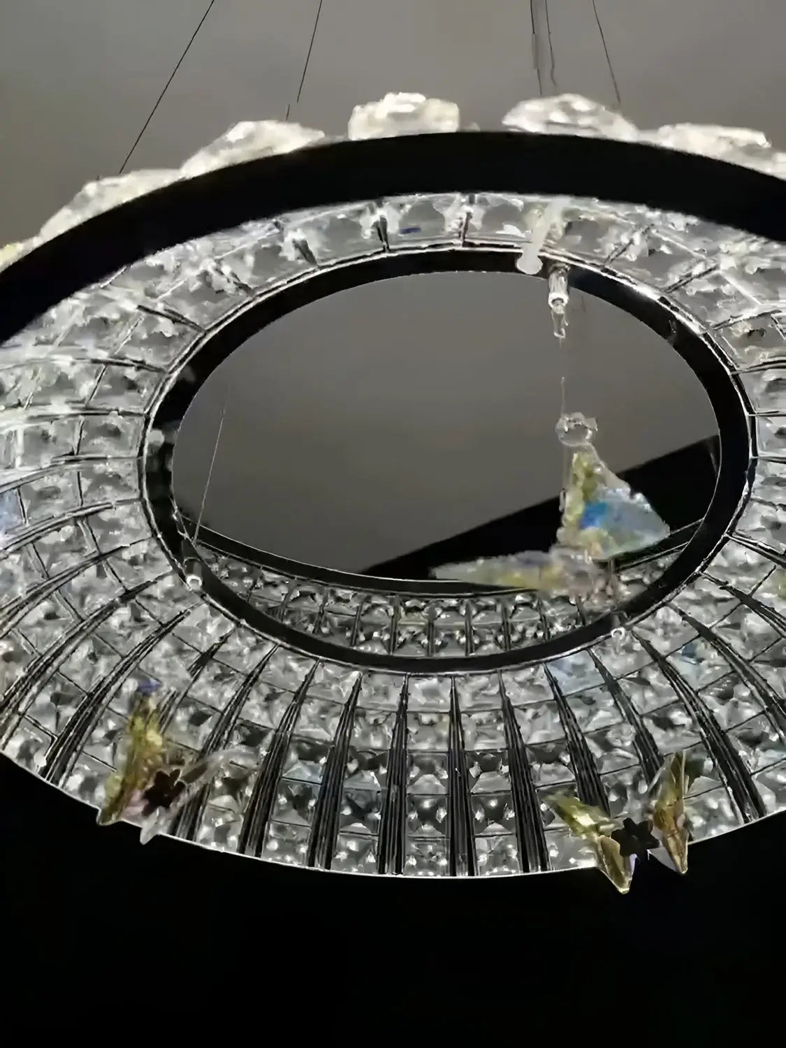 DecorBites™ Crystal Butterfly Pendant Light: Italian Postmodern Luxury Lamp for Villa Duplex Building