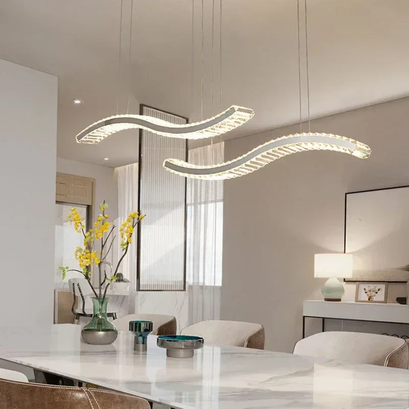 DecorBites™ Crystal LED Ceiling Chandeliers for Elegant Dining Room Decor