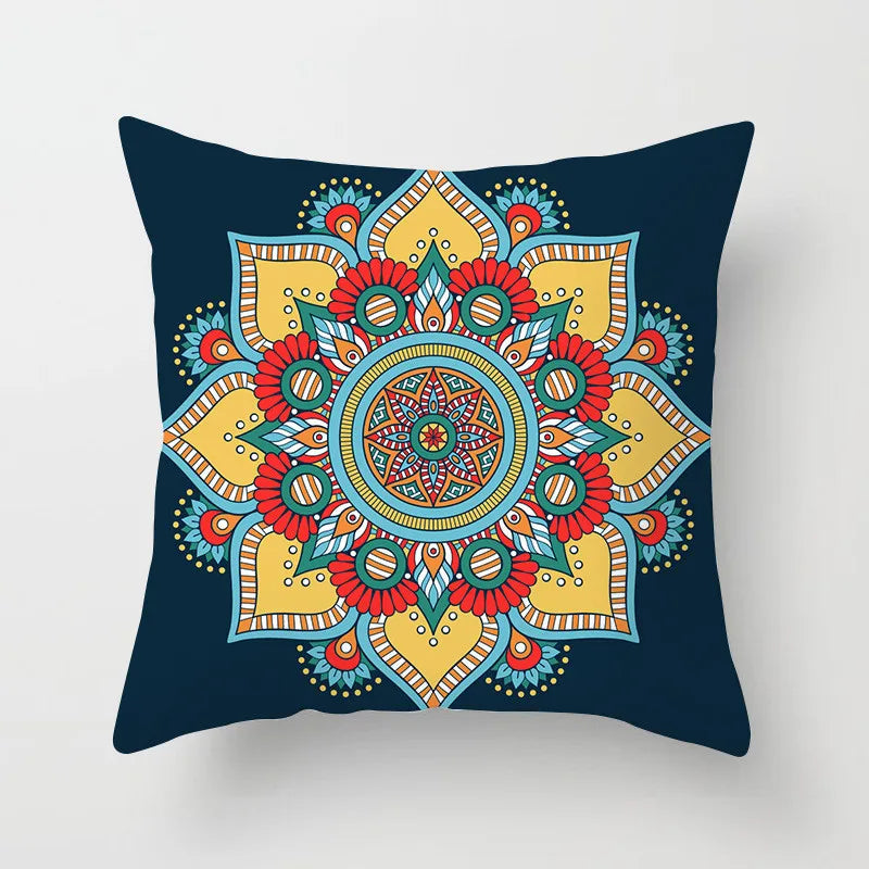 DecorBites™ Geometric Square Pillowcase Ethnic Retro Sofa Pillow Cover 45x45cm Home Decor