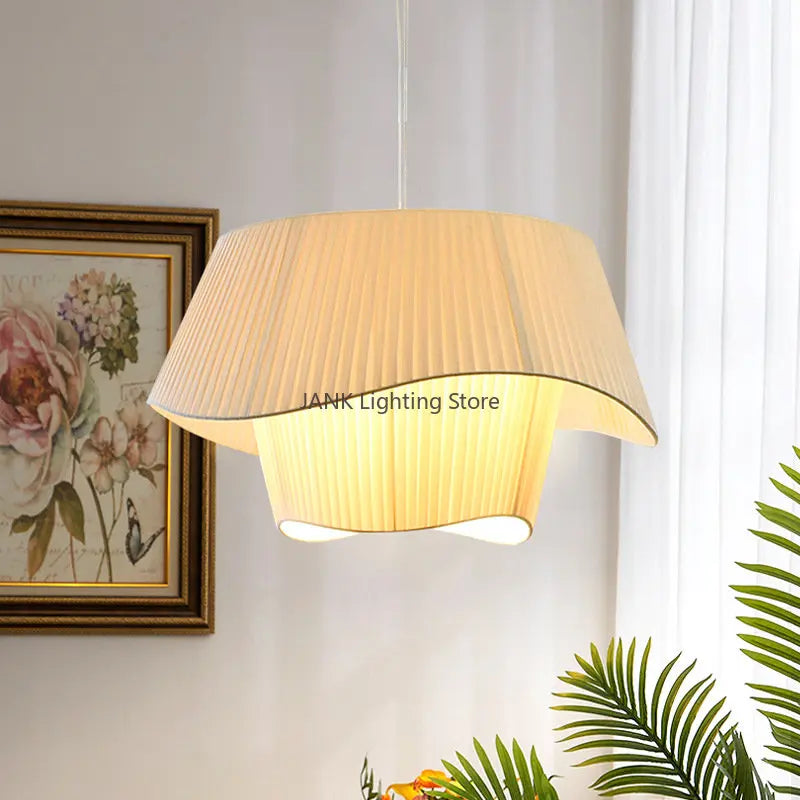 DecorBites™ Cream White Double Pendant Lamp for Elegant Living Spaces